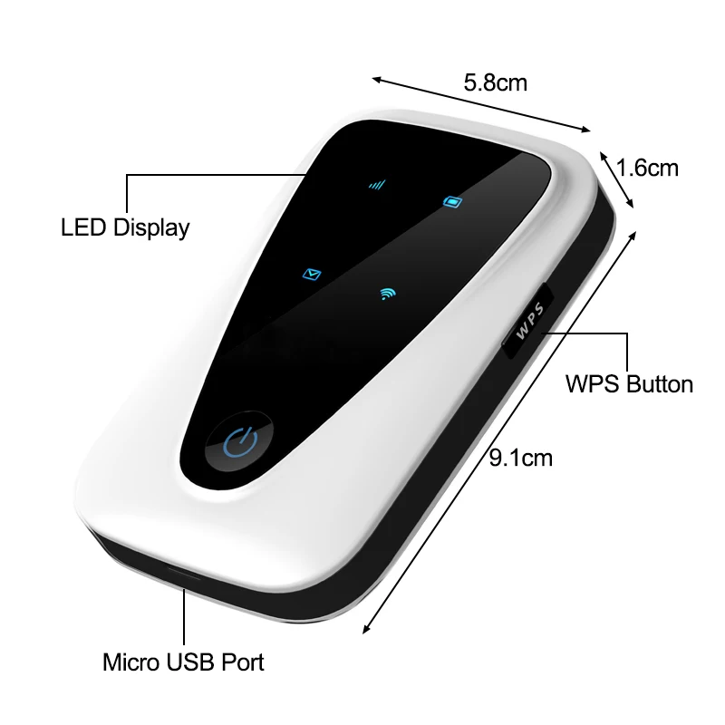 4G Wi-Fi роутер Mini LTE беспроводной портативный карманный разблокированный Mifis Mobile