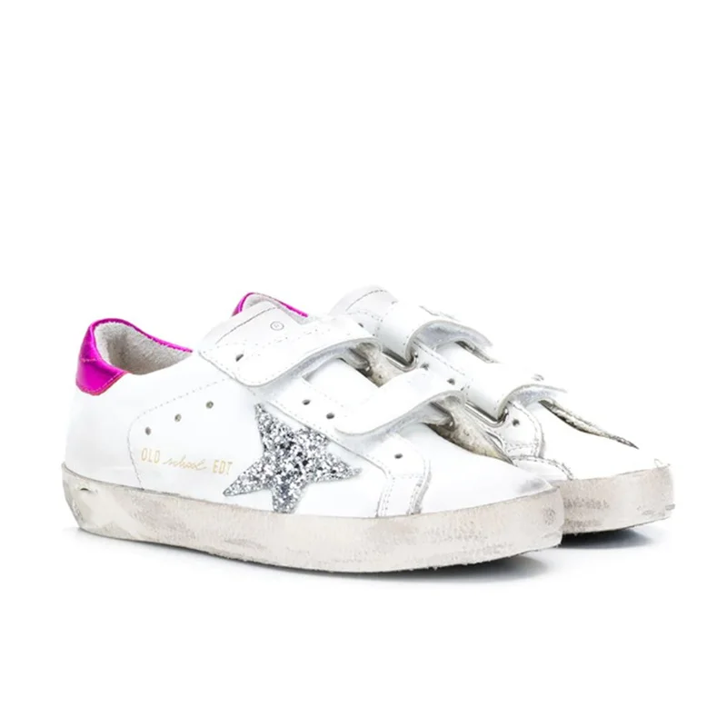 

Spring and Summer New Products Powder Tail Velcro Children's Retro Old Small Dirty Shoes Casual Parent-child Shoes CS199