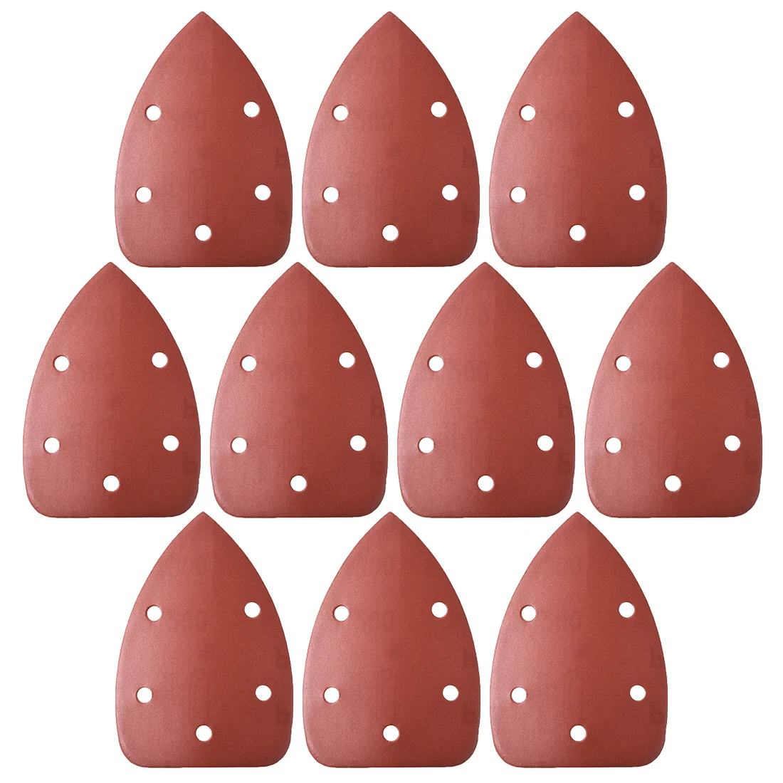 

uxcell 10pcs Mouse Detail Sander Sandpaper Pads Flocking Sanding Paper Assorted 5 Hole to Metal Non-metal Wood Rubber Glass