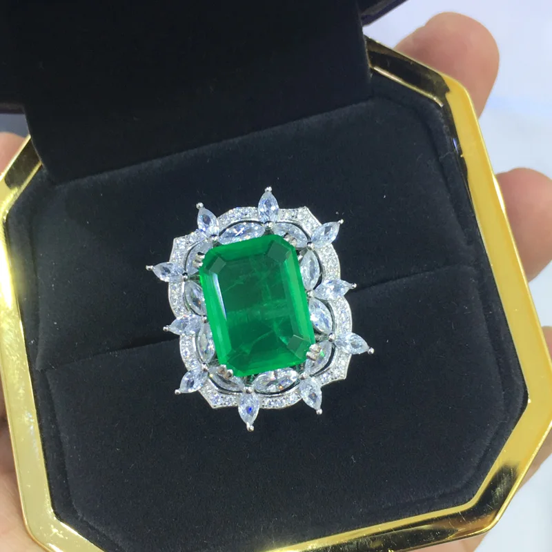 Женские Ювелирные наборы CSJ Роскошные с изумрудами из стерлингового серебра 925