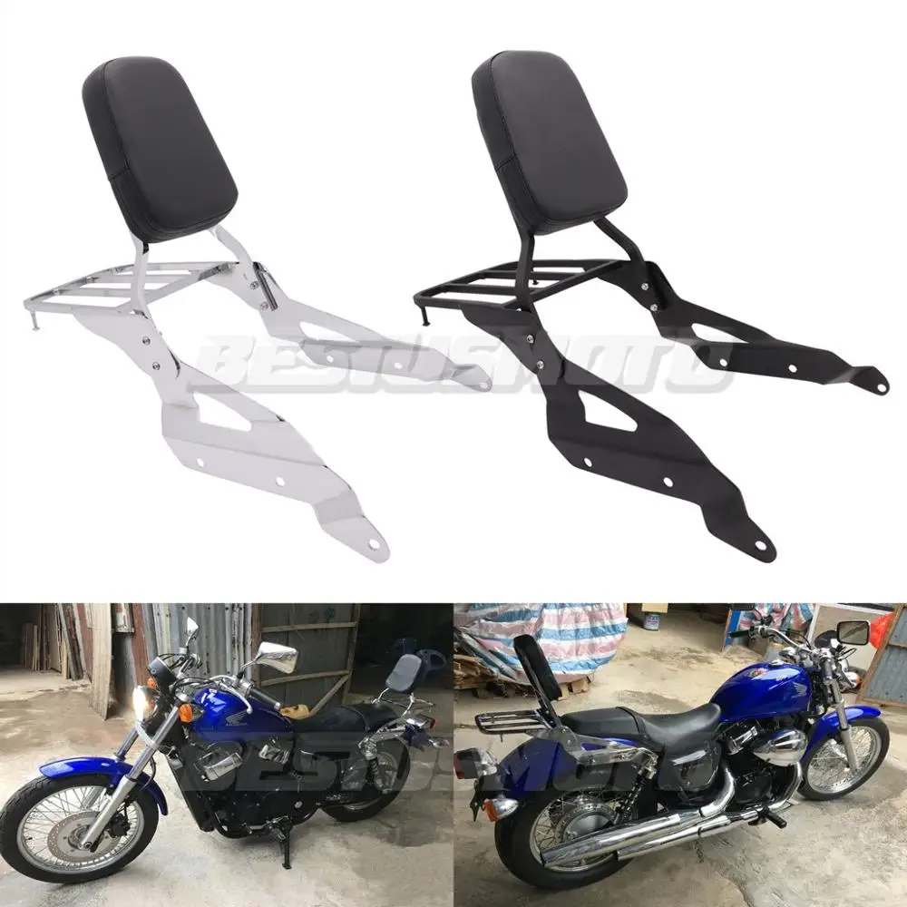 Motorcycle Accessories Backrest Sissy Bar w/Luggage Rack For Honda Shadow 750 VT750 RS VT750RS 2010-2018
