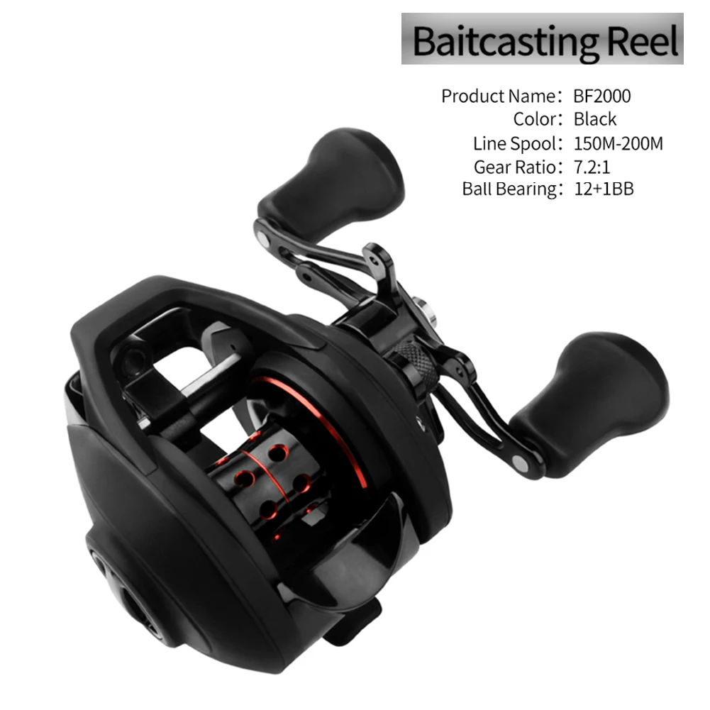 

Baitcasting Reel BF2000 High Speed 7.2:1 Right Hand Fresh Saltwater Ultra Light reels Carp Lure fishing Send Hooks