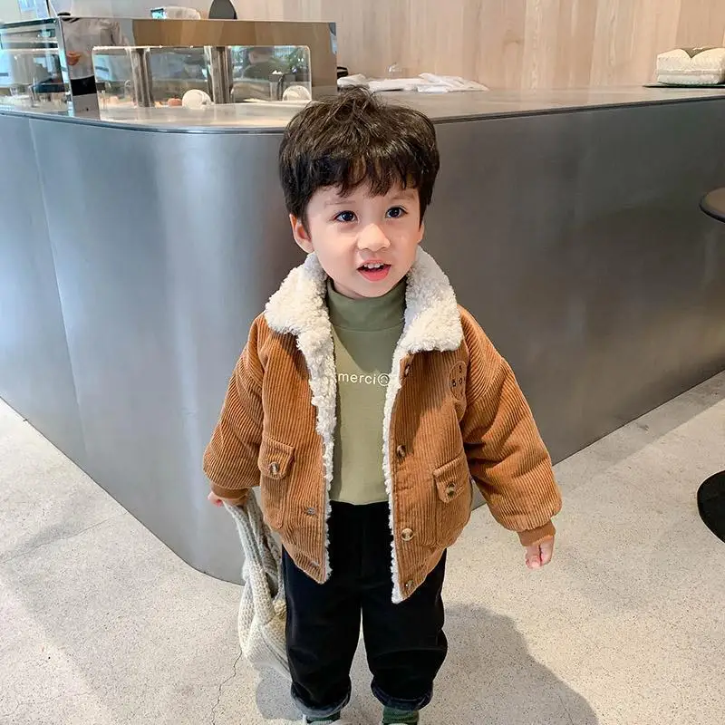 Детская зимняя верхняя одежда куртка для мальчиков на осень и зиму От 1 до 8 лет