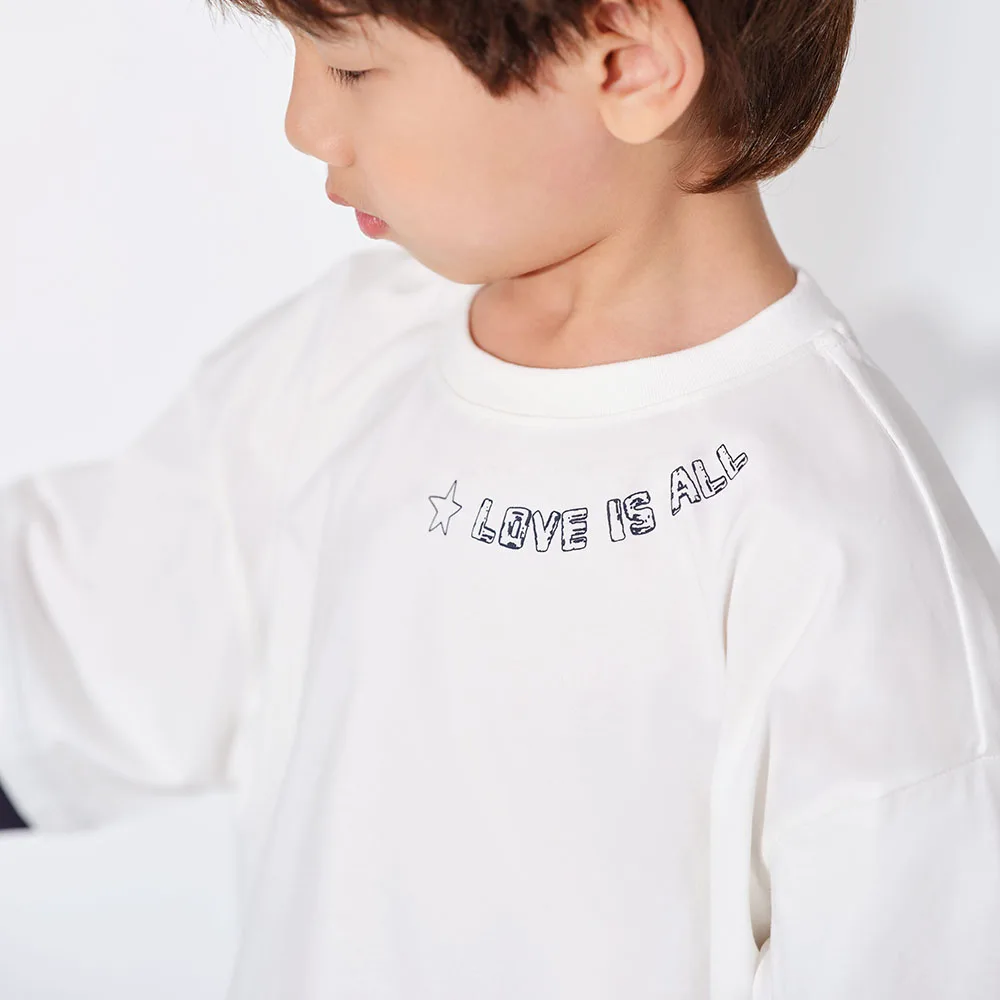 

Hollead Colorblock Letter T-Shirt 3-14 Years Children Casual Top Student Sports Short Sleeve Cartoon Printing Round Neck Clothes