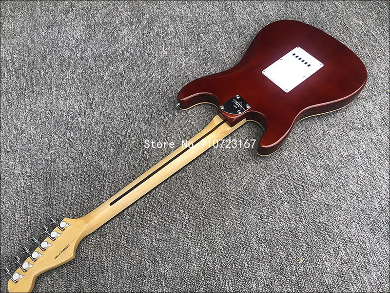 2020 г. высококачественная электрогитара в стиле ST текстурная фанера с картой и