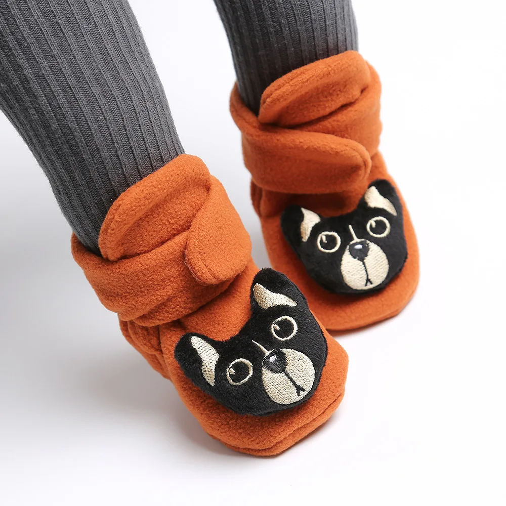 Детская нескользящая обувь DOGEEK зимняя теплая для первых шагов хлопковая