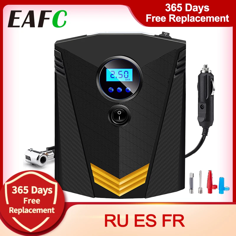 Профессиональный автомобильный надувной насос для шин 12 в цифровой освещения