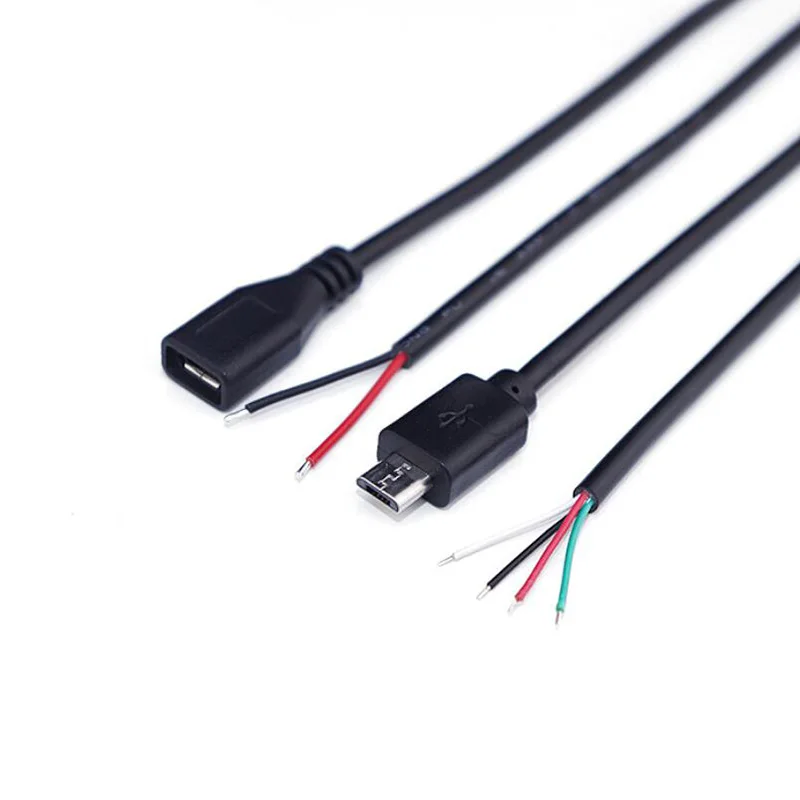1/5 шт микро USB 2 0 A Женский Мужской Разъем для зарядки кабель 4 Pin провода шнур