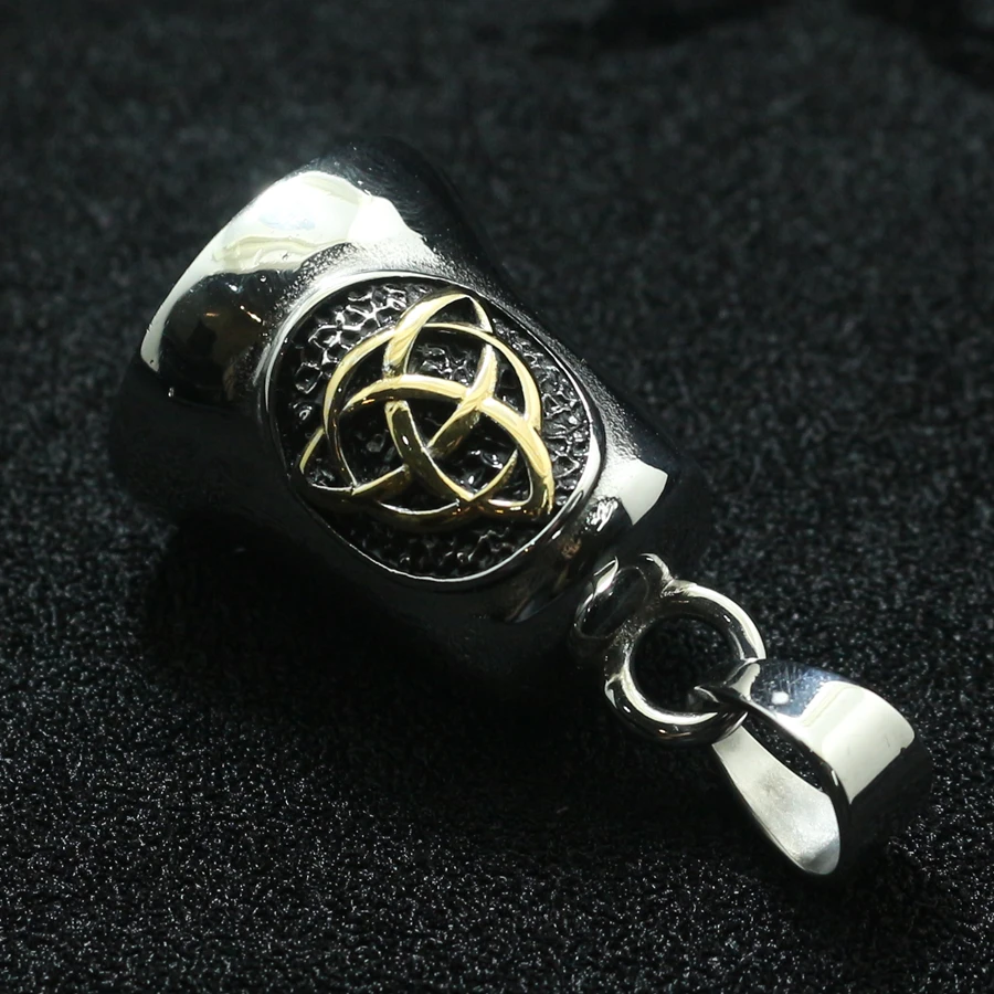 Unisex 316L Stainless Steel Newest Vikings Gloss Gold Silver-Color Classic Pendant
