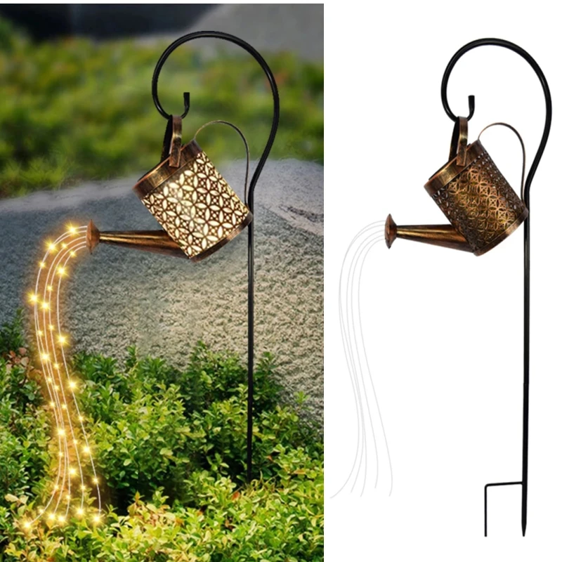 Decoraci&oacute;n de jard&iacute;n al aire libre, regadera Solar LED Starburst, cadena de luces, paisaje, camino, patio, L&aacute;mpara decorativa, decoraci&oacute;n de Navidad-0