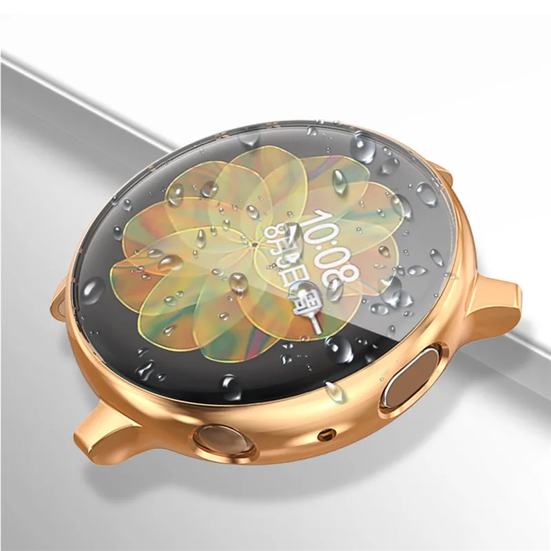 Чехол для Samsung galaxy watch active 2 40 мм 44 силиконовый бампер на весь экран защитная крышка
