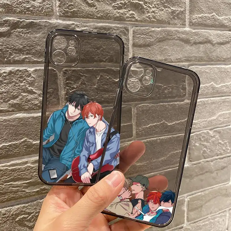 

Given Anime Phone Case For iPhone 7 8 11 12 X XS XR MINI Pro Max Plus Retro Black Grey clear transparent