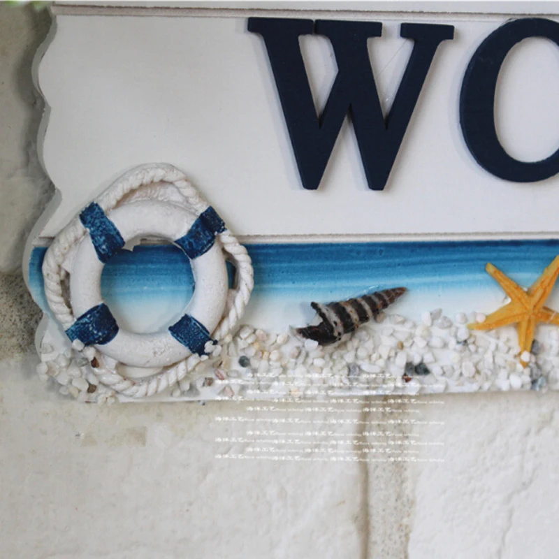 Средиземноморский стиль деревянная дверь WC висячая бирка ванная комната туалет