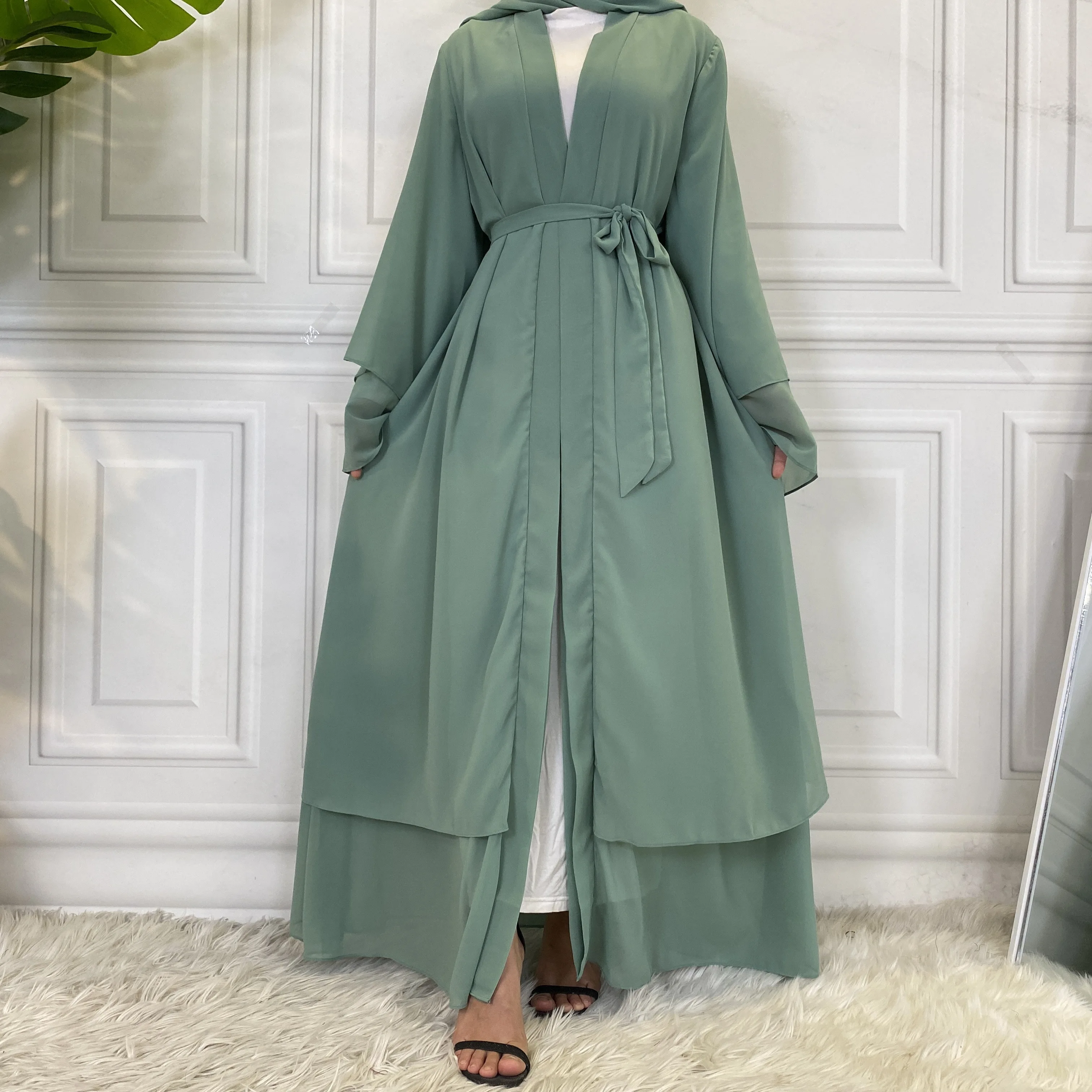 Abayas для женщин мусульманская Мода Дубай скромная одежда женский кардиган