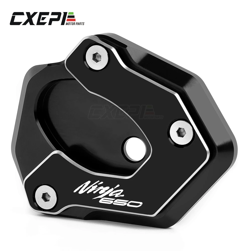 

Motorcycle Accessories CNC Kickstand Foot Side Stand For Kawasaki Ninja 650 2017-2020 2018 ninja650 Extension Pad Support Plate