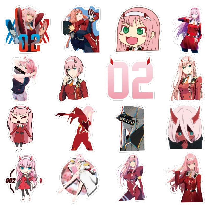 103050pcspack japanese anime darling in the franxx stickers for furniture wall desk diy chair toy car trunk computer tv box free global shipping