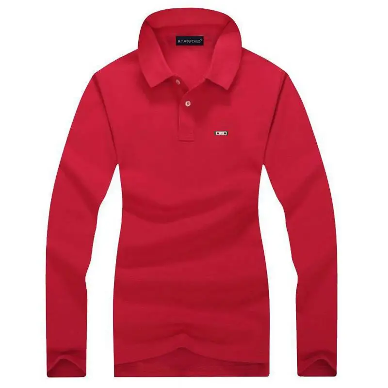 Высокое качество 2020 новые женские рубашки поло с длинным рукавом 100% хлопок