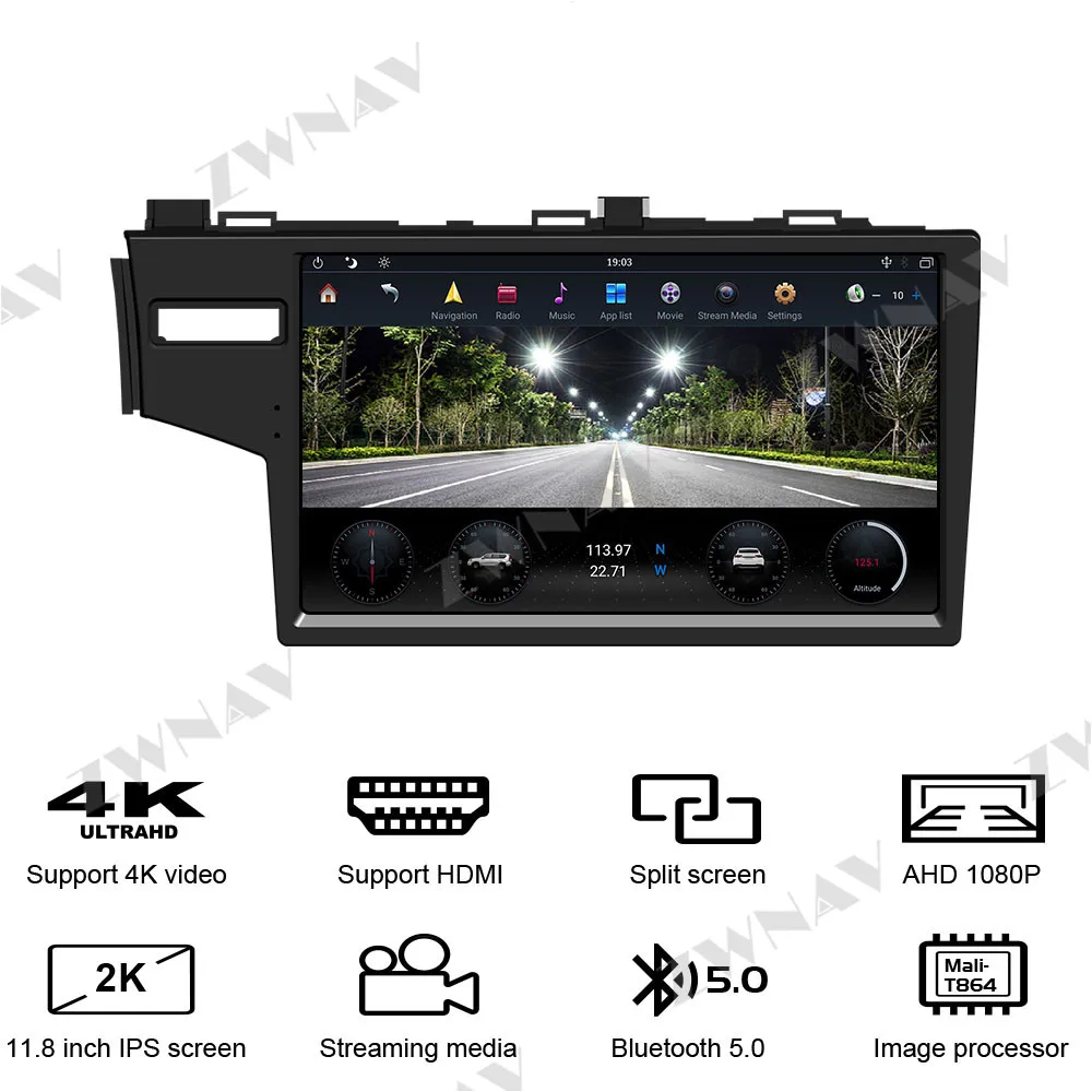 MAX-PAD 11 8 &quot1920*1080 HD экран Android для Honda fit 2014 2015 - 2020 HIFI Navi головное устройство