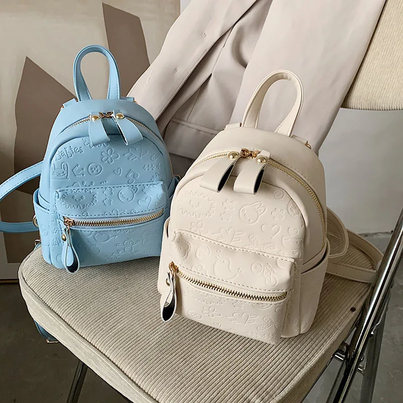 

2021 Suede Color Backpack Female Luxury Brand Designed Mini Backpack Chain Schoolbag PU Leather Women Backpack