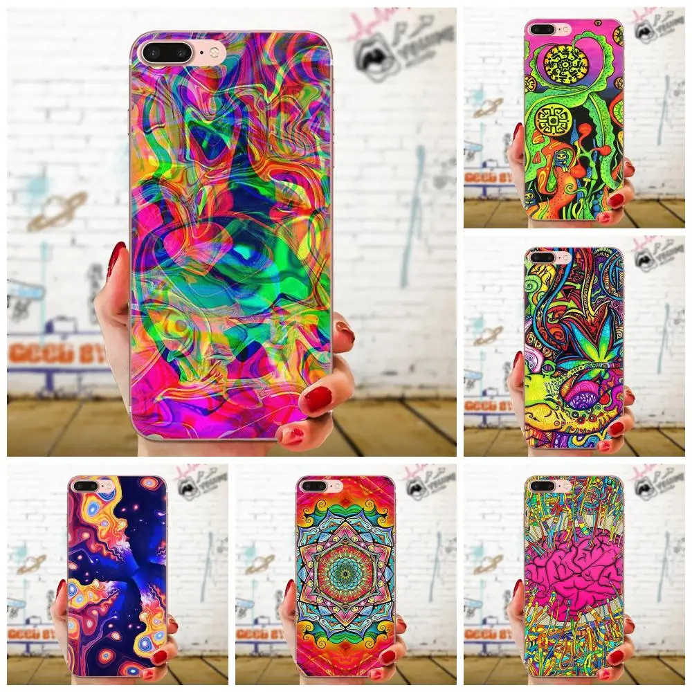 Абстрактный яркий Lsd Trippy для Xiaomi CC9E Mi3 Mi4 Mi4i Mi5 Mi 5S 6 6X 8 9 SE Play Plus Pro Lite A1 Mix 2 Note 3 тонкий