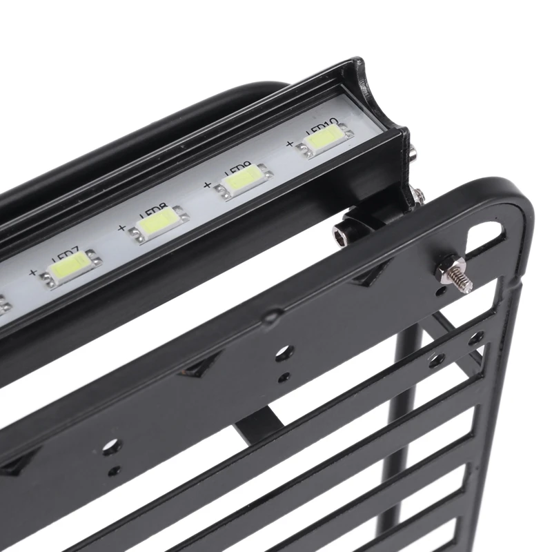 

Luggage Carrier Roof Rack with LED Light Bar for 1/10 RC Crawler Car Axial SCX10 90046 AXI03007 Traxxas TRX4 Parts
