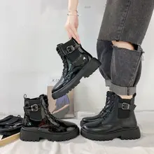 Яркие кожаные ботинки Dr. Martens в британском стиле женские