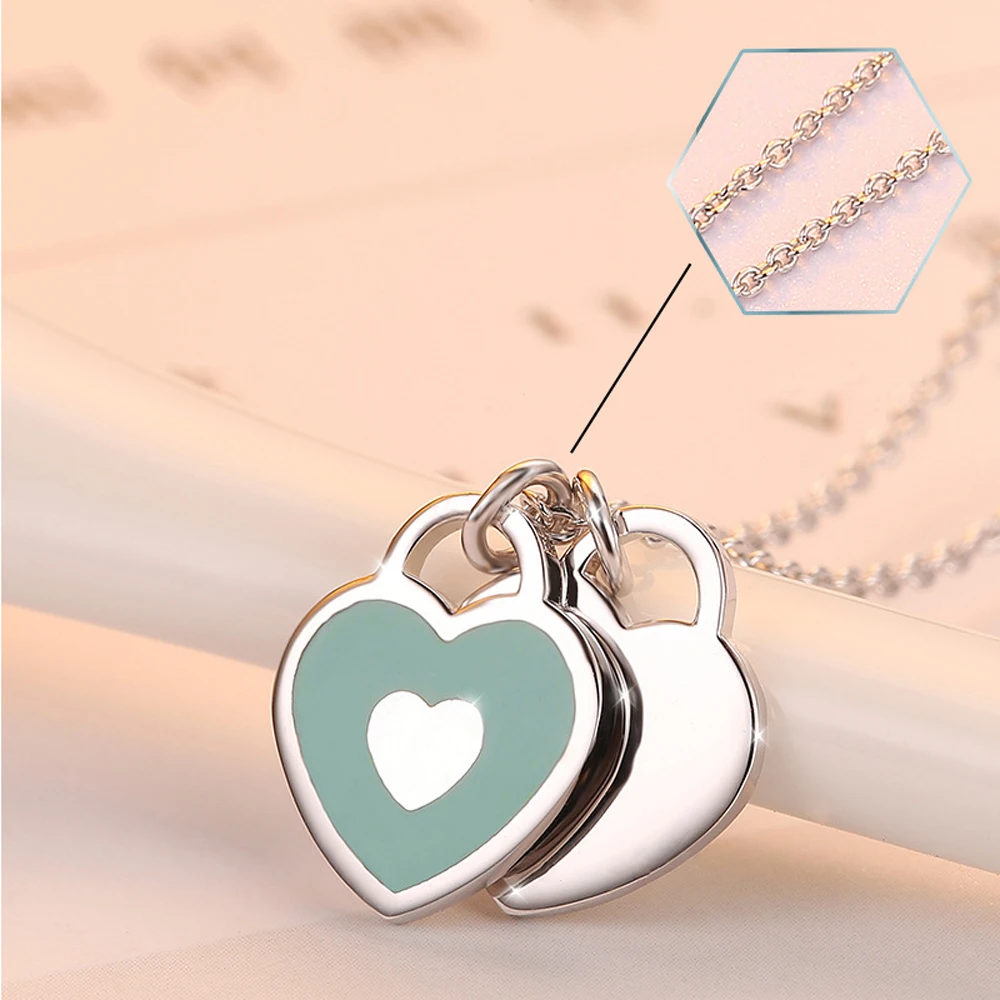 Новое ожерелье из стерлингового серебра 925 пробы милое романтическое украшение с