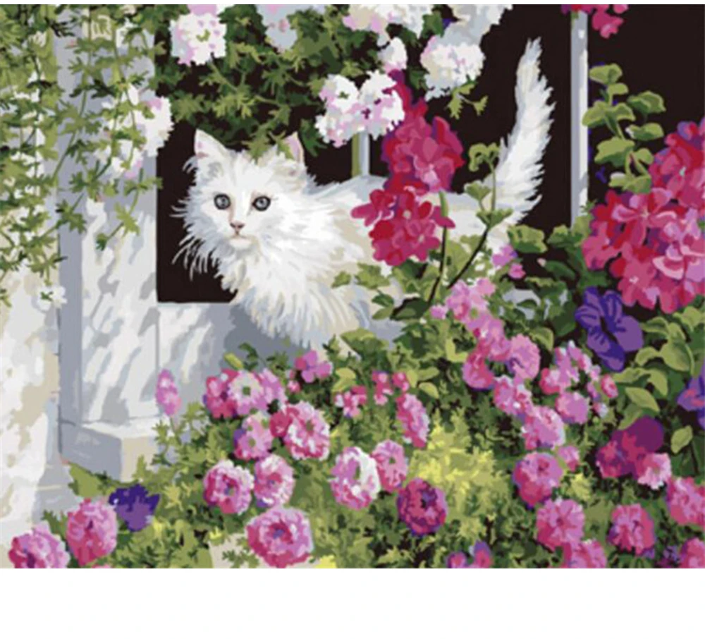 

CraftArtGo картина по номерам животных живопись на холсте Ручная роспись подарок алмазов картина по номерам водопад комплекты, украшение для до...