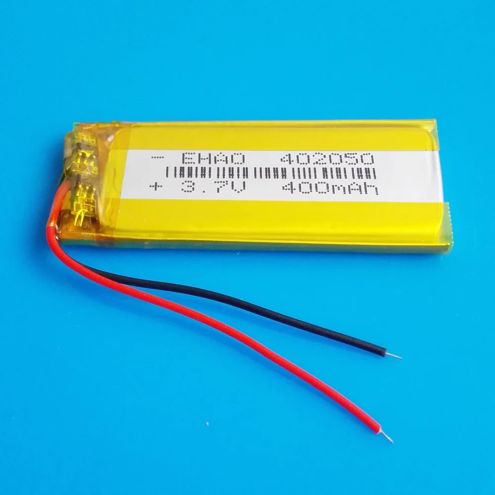 402050 400mAh 3.7V rechargeable lipo battery li polymer lithium battery for MP3 MP4 GPS DVD bluetooth recorder e-book camera