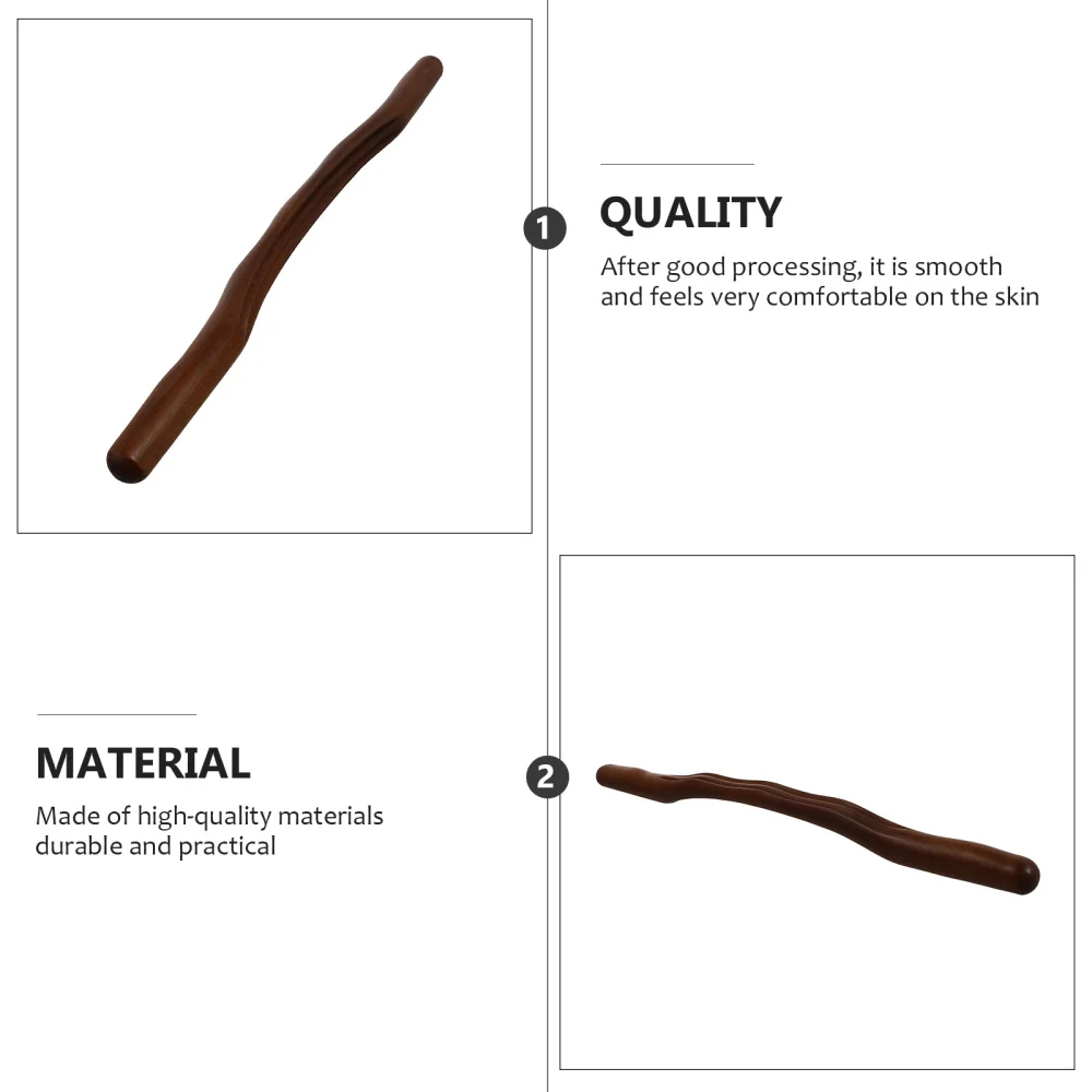 

1Pc Meridian Health Massager Multi-function Massaging Stick for Home (Brown)