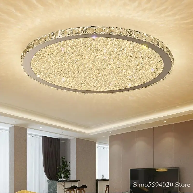 

Modern Stainless Steel Ceiling Lamp American Luxury Crystal Ceiling Lights Lighting Ceiling LED Decor Home Bedroom Led Lighting