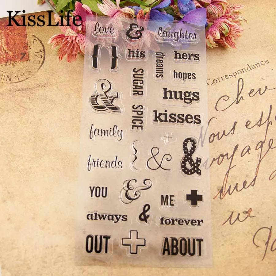 Штампы для скрапбукинга с надписью Hugs You Me Forever 1 лист | Дом и сад