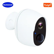 TRUMSOON WiFi IP Camera Tuya Smart Wireless Surveillance Waterproof HD Battery Pet Baby Monitor Night Vision Outdoor Garden