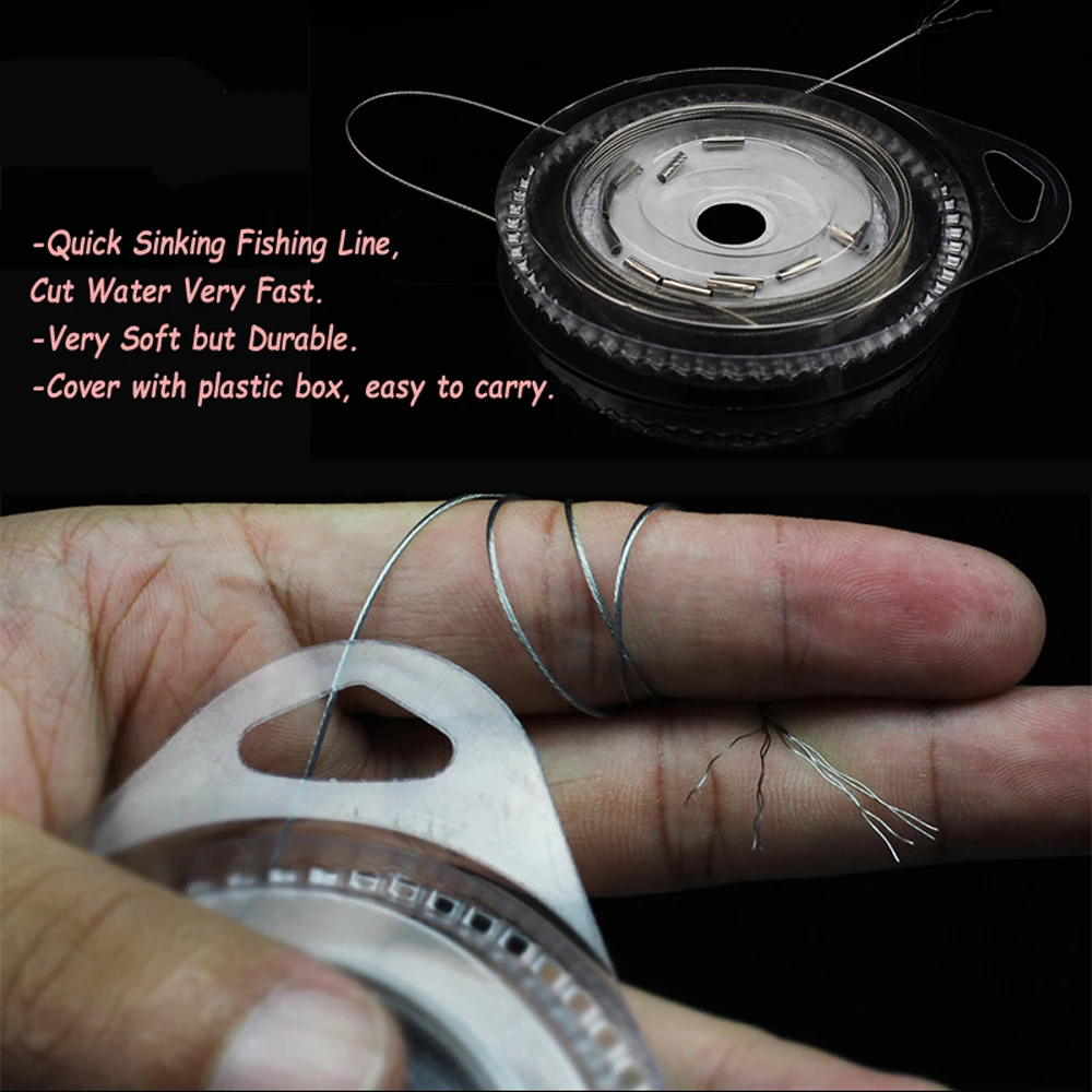 10M 7 Strand Braided Stainless Steel Wire Fishing Leader Sinking Trace Fishing Line Trolling Salterwater Fishing Rig Material