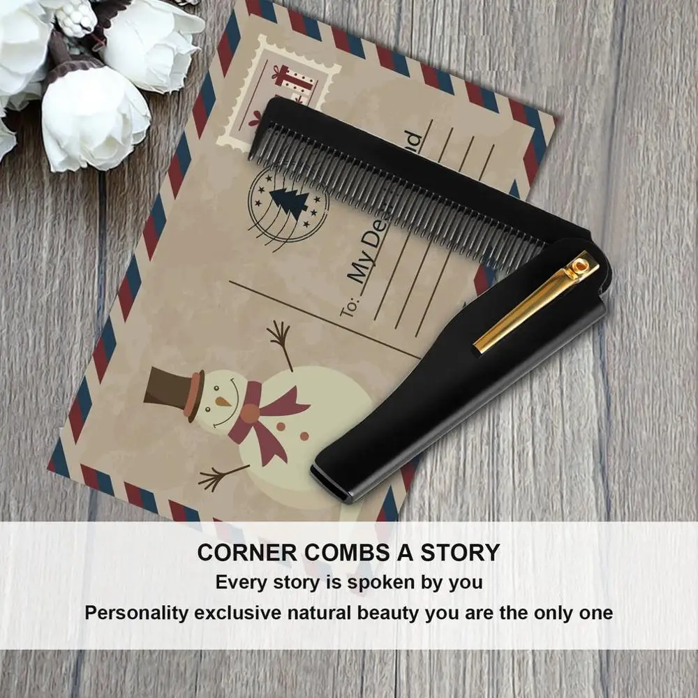 Складная портативная дорожная расческа для волос Мужская Антистатическая