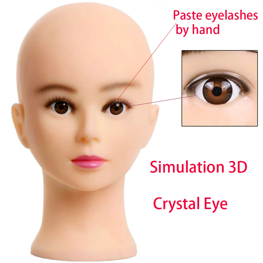 Голова манекена лысой с зажимом женская голова для изготовления париков