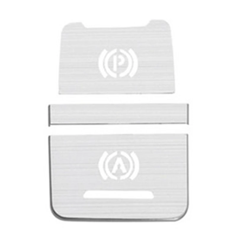 

Для-A6 C7 2012-2018 3 шт., алюминиевые центральные кнопки ручного тормоза, декоративная отделка, блестки, наклейки