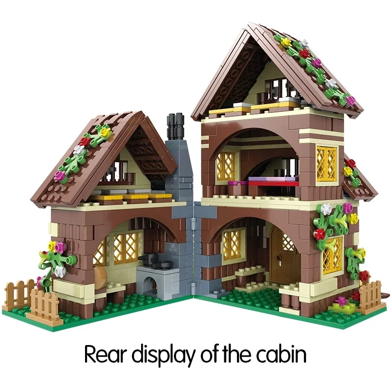 

680PCS City Huts DIY Small Particle Building Blocks Lepinglys Model Bricks Children's Educational Assembling Toys Figures Gift