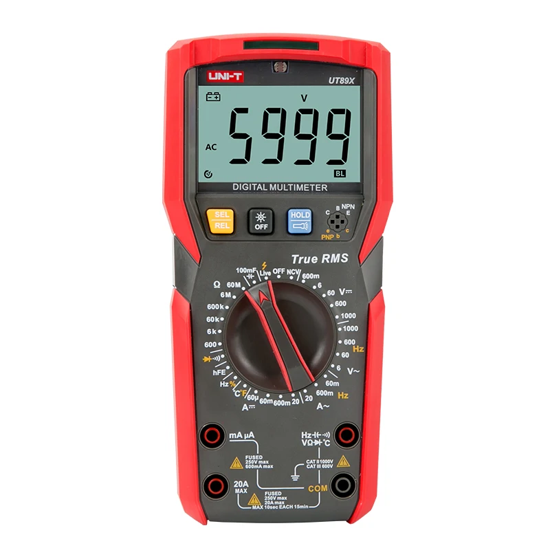 Цифровой мультиметр UNI T UT89X UT89XD true RMS 20 А цифровой высокого напряжения