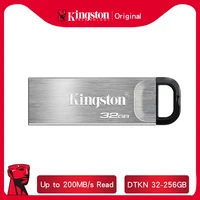 kingston datatraveler kyson flash drive 32gb 64gb 128gb 256gb usb 3 2 gen 1 metal pendrive dtkn pen drive up 200mbs disk stick