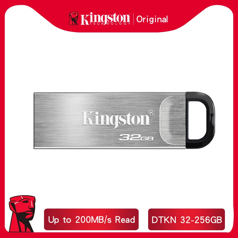 Металлический флеш-накопитель Kingston DataTraveler Kyson флешка DTKN 32 ГБ 64 128 256 USB 3 2 Gen 1 200 МБ/с.