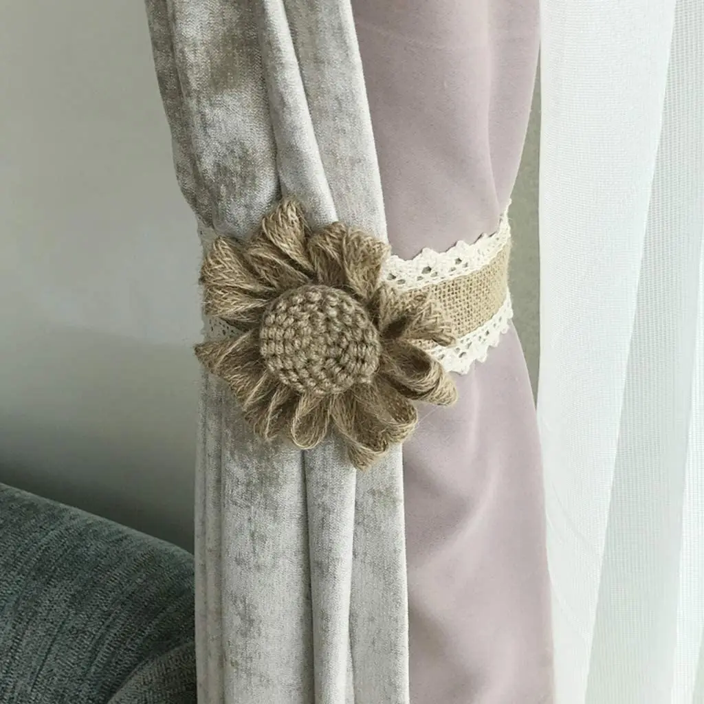 Lvcky набор из 2 предметов ручная работа гессианская Мешковина завязка для штор на