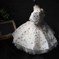 new arrival baby infant girls first birthday dress knee length kids clothes children party gown