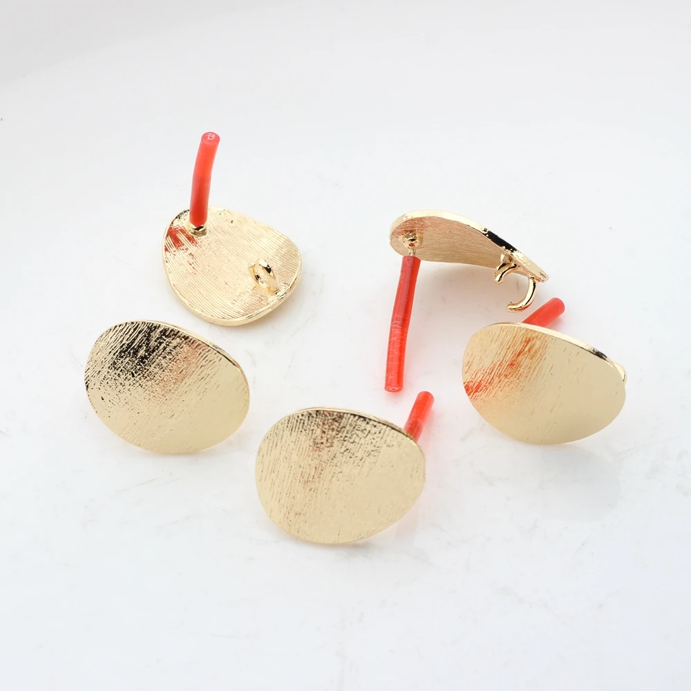 

Золотистые Металлические овальные искаженные базовые серьги из цинкового сплава, СОЕДИНИТЕЛЬ 6 шт./лот для самодельных сережек, фурнитура д...