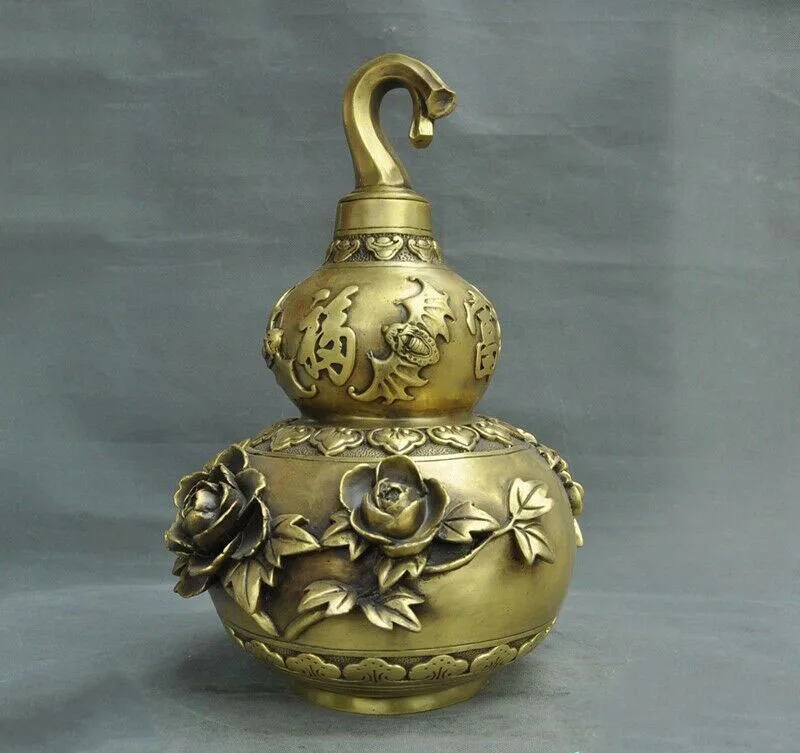 

Свадебное украшение, Китай, бронза, латунь, богатство, животные, летучая мышь, пион, цветок, тыква, Zun, бутылка Pot
