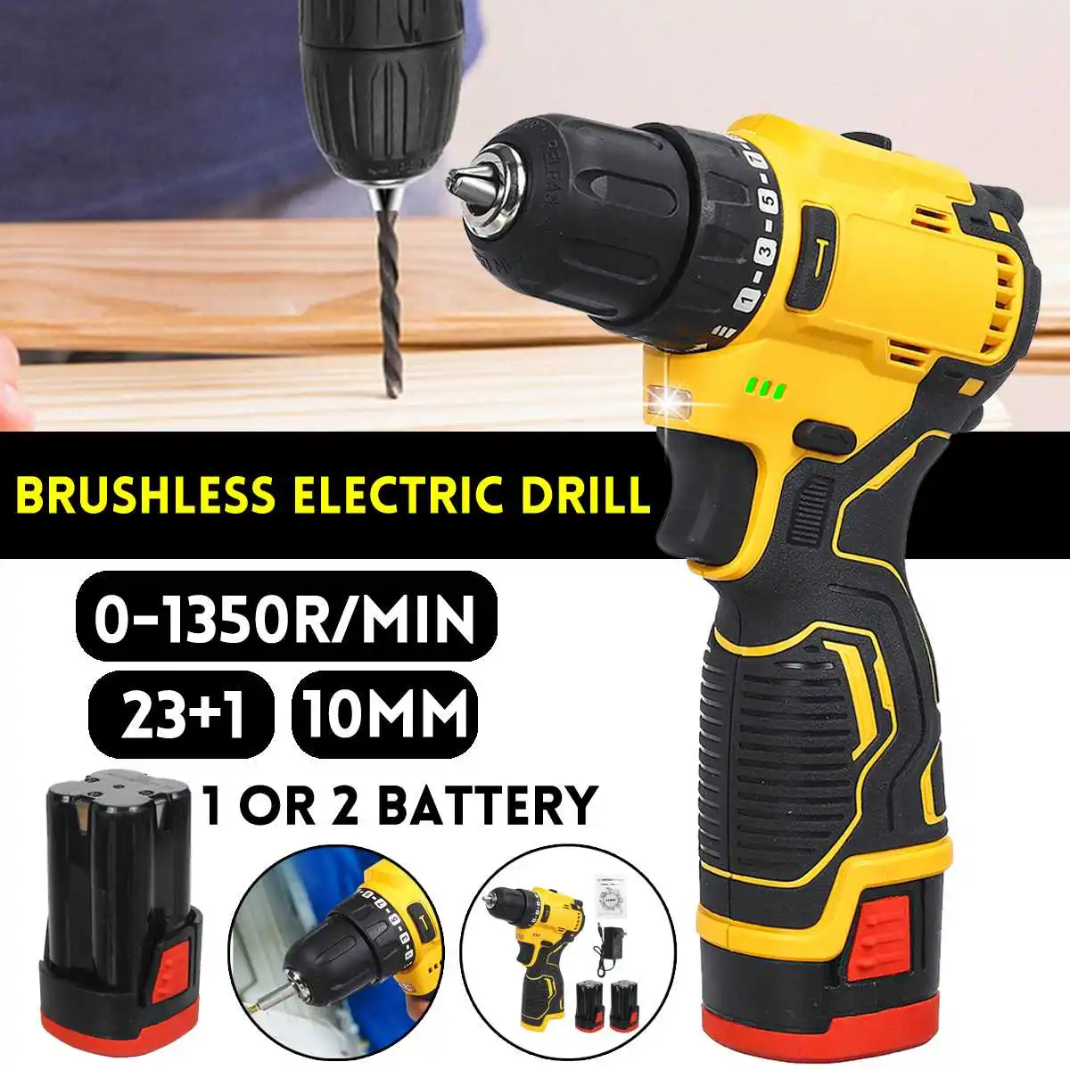 

16.8V Electric Screwdriver Mini Wireless Driver With Lithium-Ion Battery Cordless Drill Home DIY Power Tools