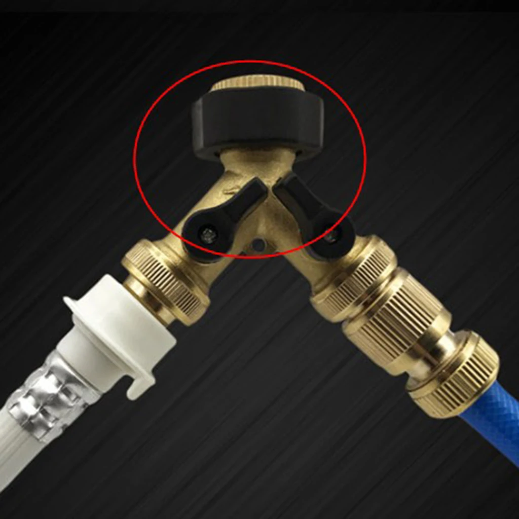 Heavy Duty Brass Garden 3/4 Hose Connectors Tap Splitter (2 Way) Y Shape Valve| New and Improved Design | Автомобили и мотоциклы