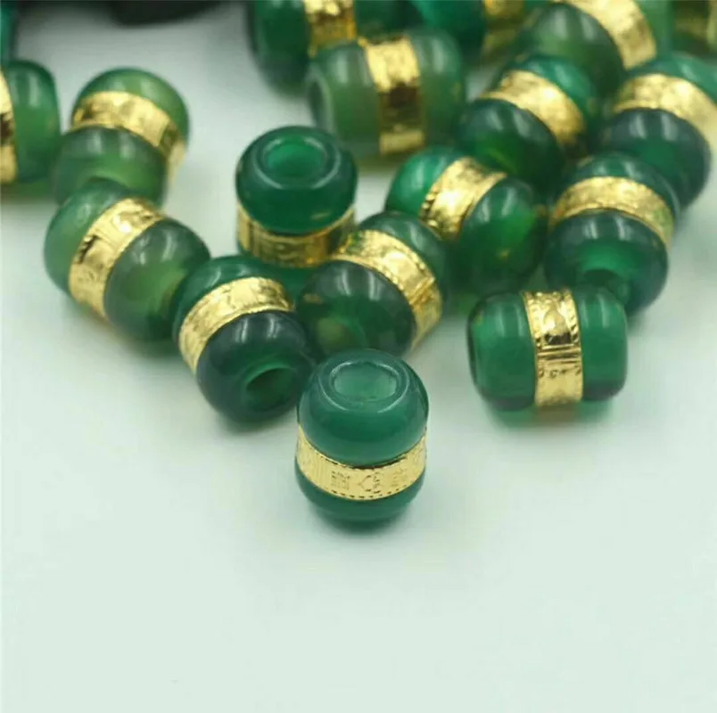 1pc Natural Hetian Jade (Jadeite) 24k999 Gold Lucky Tube Pendant | Украшения и аксессуары