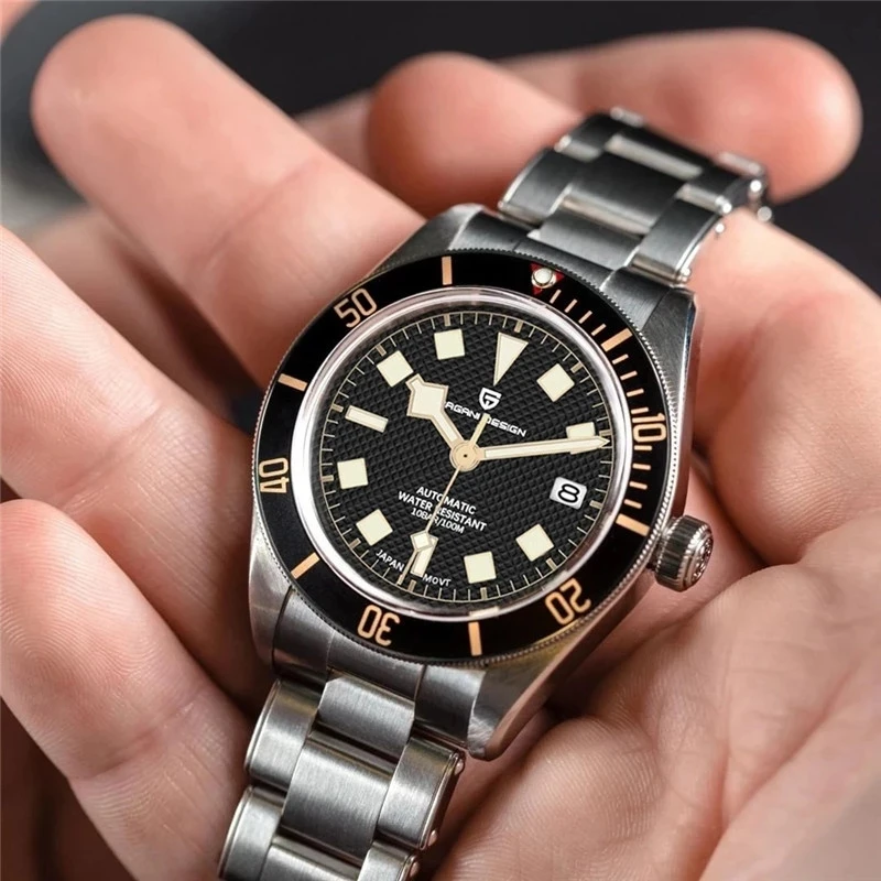 

Часы мужские механические из нержавеющей стали, водонепроницаемые, 2021 м, 100