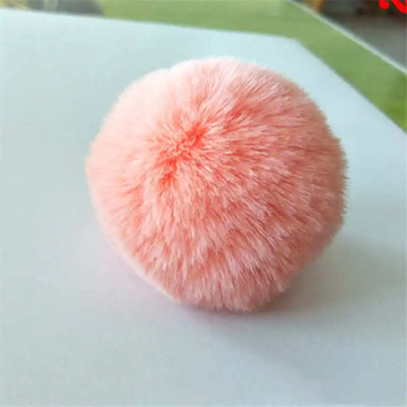 pink 1 шт. 8 см большой помпон пушистый плюш ткань ремесло DIY домашний декор швейные принадлежности смешанные цветные бусины цветы мяч вечерние или аниверсионные - Цвет: pink